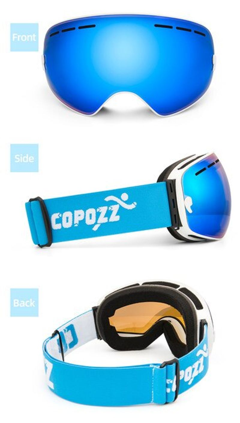 COPOZZ Brand Professional Dublu Strat Lentilă Anti-ceață UV400 Ochelari de schi Big Ski Snowboard Bărbați Femei Ochelari de zăpadă_voghion.com