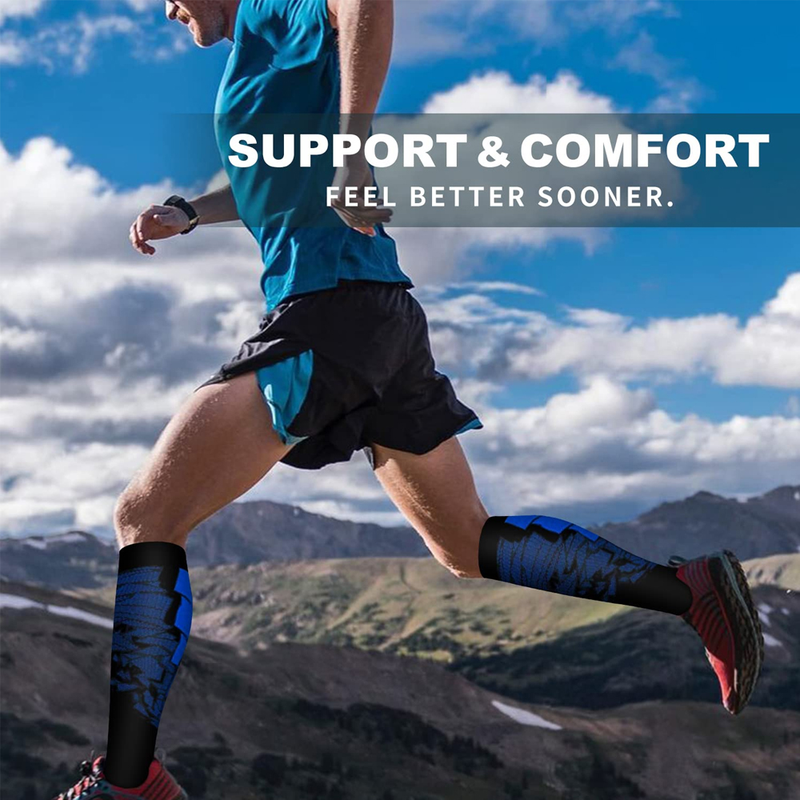 Pair Compression 1 Socks Graduated Crossfit Training Running Recovery Cycling Travel Socks Outdoor Men Wom_voghion.com