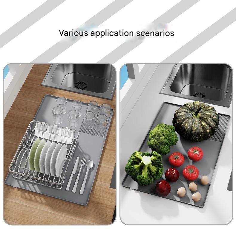 Abtropfmatte für Kaffeemaschinen – rutschfeste, hitzebeständige Silikonunterlage für Espressomaschinen, Kaffeebar, Arbeitsplattenschutz, wasserdichte Küchenmatte_voghion.com