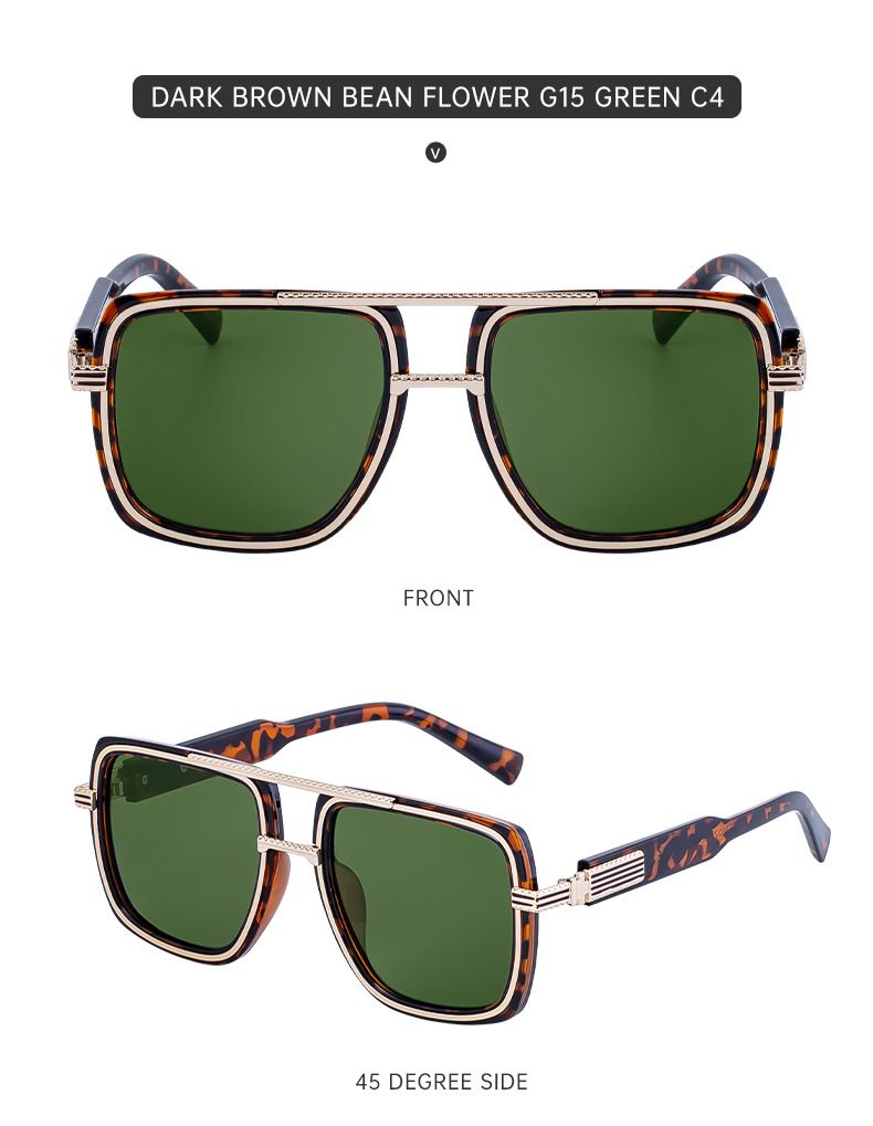 Occhiali da sole da uomo con montatura quadrata grande, occhiali da sole da uomo con protezione solare di alta qualità_voghion.com