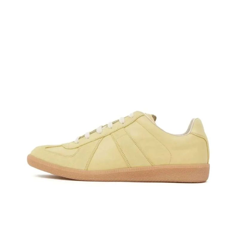 M6 Echtleder Farblich passende Casual Deutsche Training Herren Damen Flache Sohle Runde Zehen Board Schuhe, Modisch_voghion.com