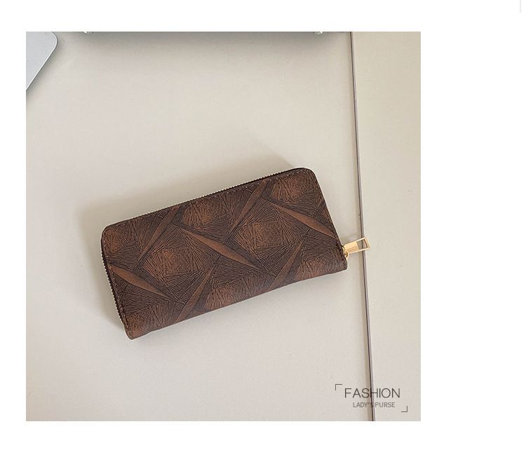 Nowy 2024 Długi pojedynczy zamek błyskawiczny Portfel na wiele kart Modna duża pojemność Zmień torbę podręczną_voghion.com