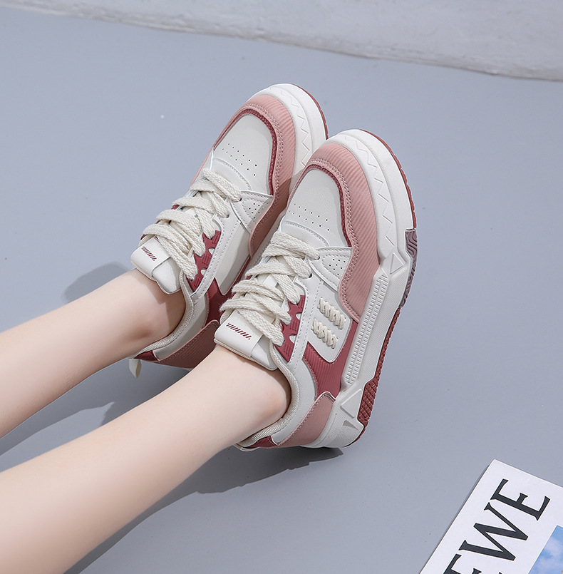 Piccole scarpe bianche da donna 2023 Primavera Nuovo di tutte le partite Studentesse sneakers con suola spessa scarpe sportive casual scarpe da donna 618_voghion.com