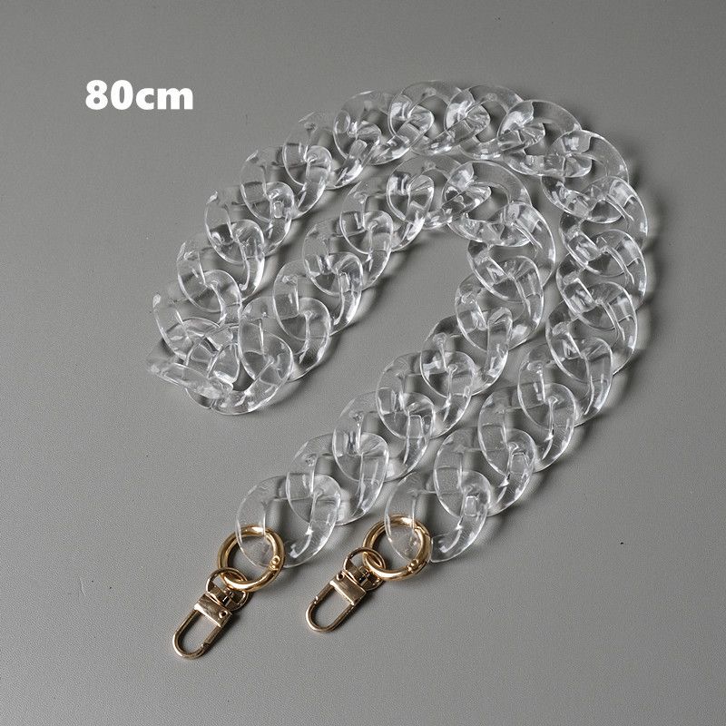 Accessori per borse da donna, decorativi, trasparenti, in resina acrilica spessa, tracolla singola, catena per telefono_voghion.com