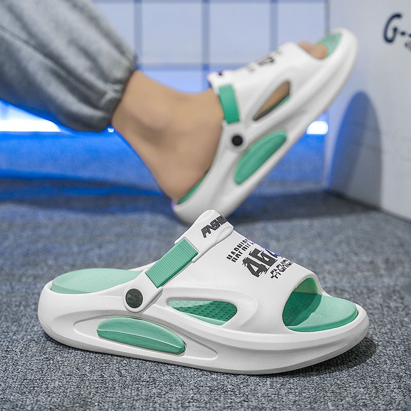 Pantofole da uomo con una sola parola, per adolescenti estivi, guida casual, sensazione di calpestare la cacca. Antiscivolo e antiodore._voghion.com