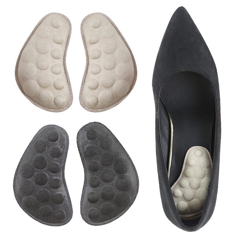 Geeignet für alle Jahreszeiten, verdickt für Schuhe, O-Fersenpolster für Damen, Einlegesohlen in halber Größe für Herren, stoßdämpfende Massagepolster_voghion.com