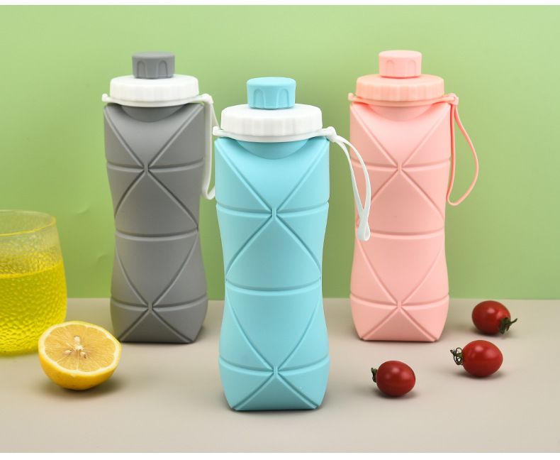 Bouteille d'eau pliable en silicone de grande capacité pour le sport en plein air, idéale pour les voyages et le cyclisme_voghion.com