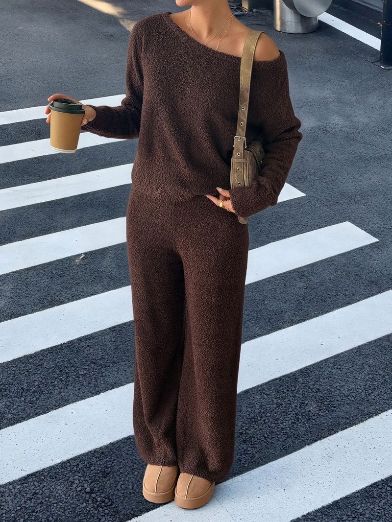 Diyun Casual Sports Langarm Pullover und Hose Set Damenbekleidung 2025 Herbst Winter_voghion.com