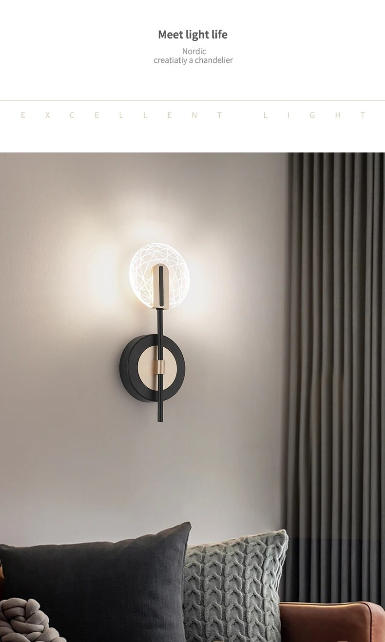 LED-Lampe, Schlafzimmer, nordische Lampen, Wohnzimmer, Wand-Nachttischlampe, LED-Licht für Zuhause, Badezimmer, Wandleuchte_voghion.com