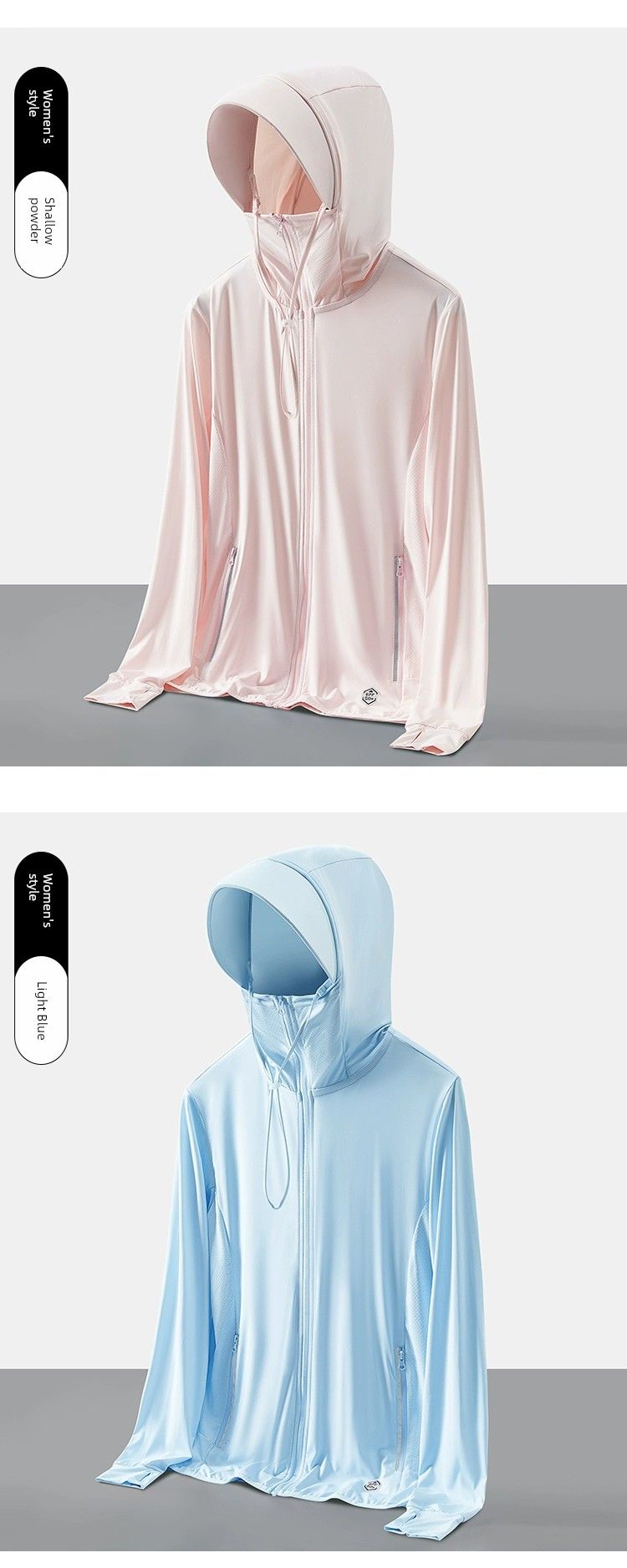 Ženska poletna zračna tanka jakna z zaščito pred soncem UPF50 +_voghion.com