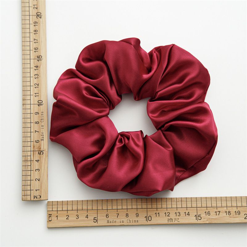 Neues großes, einfarbiges, hochelastisches Haarband aus Stoff für Damen, einfache Krawatte, Gummiband, Dickdarm-Haarband_voghion.com