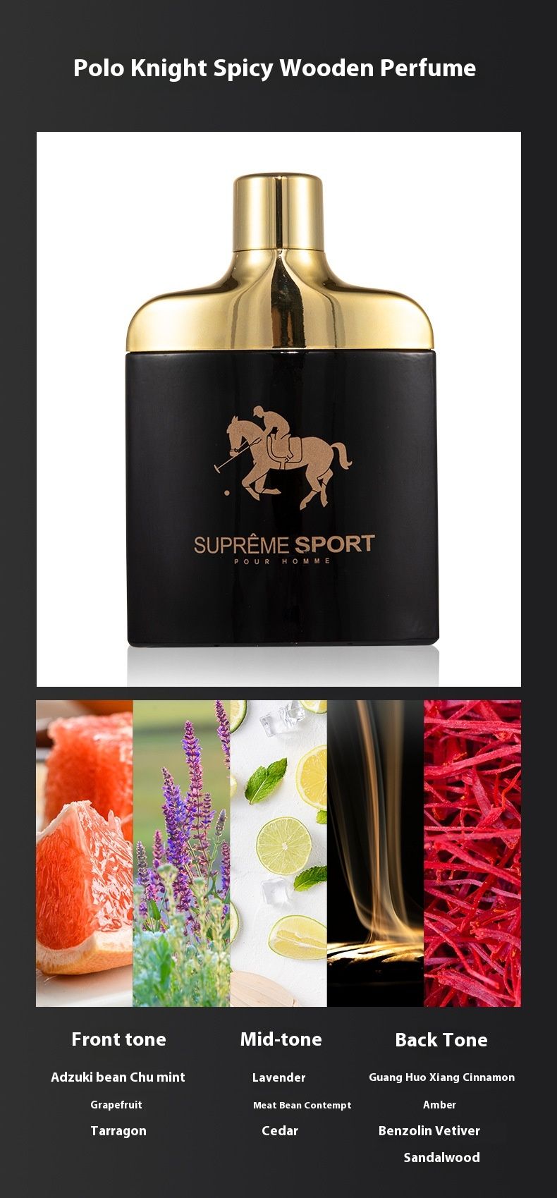 New Perfume Flower Tale of Knight Men's Perfume Big Bottle Lasting Man's Taste Xinjiang Spicy Wood Oriental Flavor_voghion.com