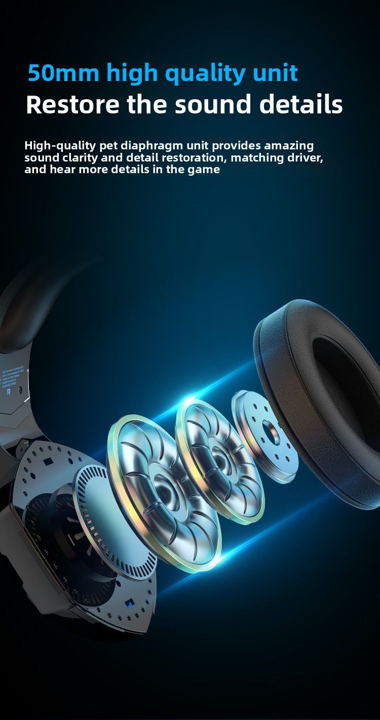 KOTIONEACH Gaming Headset With Noise Cancelling Microphone USB Universal For Internet Cafes_voghion.com