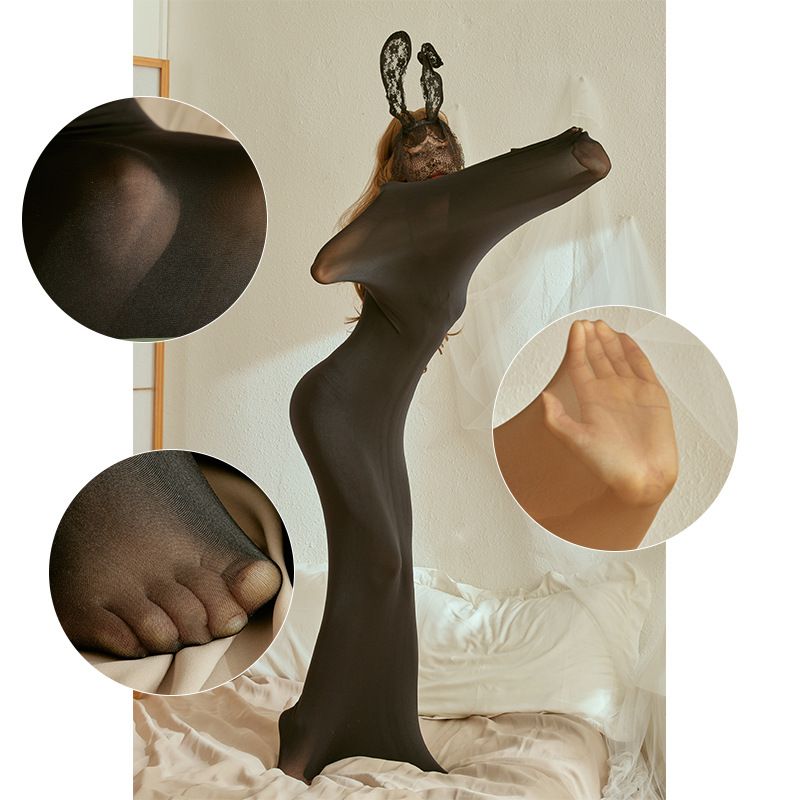 Double length seamless breathable stockings, oily sleeping bag, men's women's full coverage jumpsuit, headband, tight_voghion.com