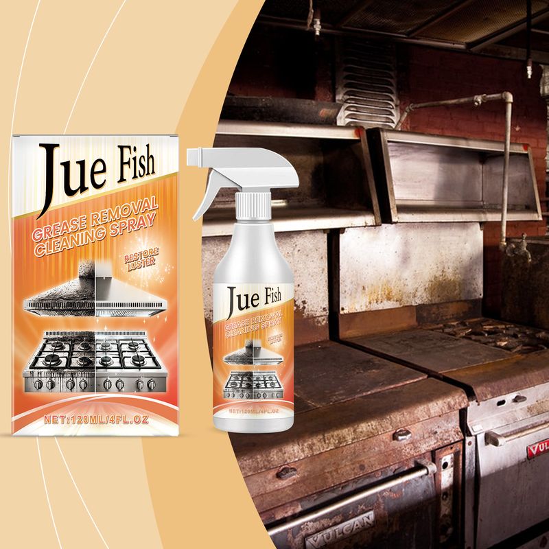 Jue-Fish Grease Remover Cleaning Spray Multi-Purpose Kitchen Counter Top Oven Grease Remover Cleaning Spray_voghion.com