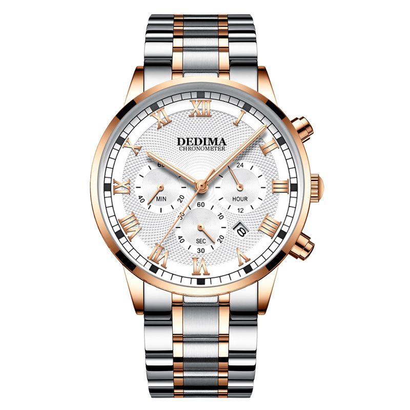 Three-eye Six-pin Multi-function Men's Waterproof Luminous Ultra-thin Wrist Watch Hot Selling Watches_voghion.com