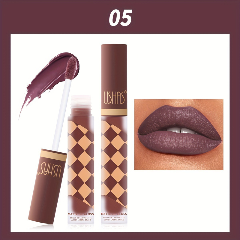 USHAS Schockela Lippenstift Net-bleiwend Cup Haltbar Matt Lippenstift 3er Pack_voghion.com