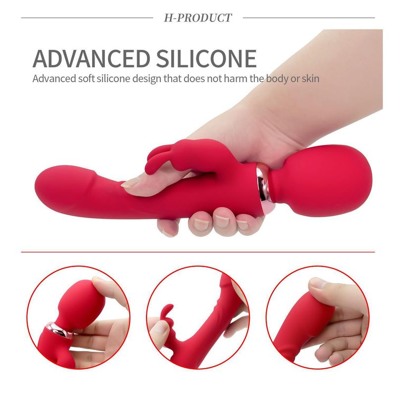 Eros Lab Dreiköpfiger Massagestab für Frauen mit verschiedenen Frequenzen – Vibrationsspielzeug für Erwachsene_voghion.com