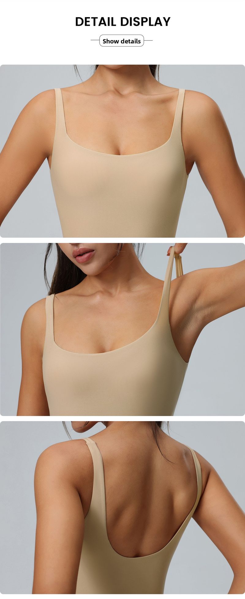 Body intero sexy in Lycra Kardashian, stile grande, per donna, effetto nudo, da yoga_voghion.com