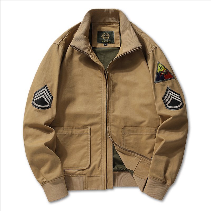 Herrenbekleidung Fury Tankanzug Herren Herbst M1942 Retro Workwear Jacke MA1 Pilotenjacke Militäruniform Baseballanzug_voghion.com