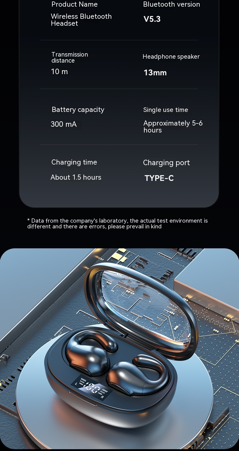 Nuevo M32 True Wireless Clipping Bluetooth 5,3 conducción ósea dos oídos sin reconocimiento uso de auriculares de largo alcance_voghion.com