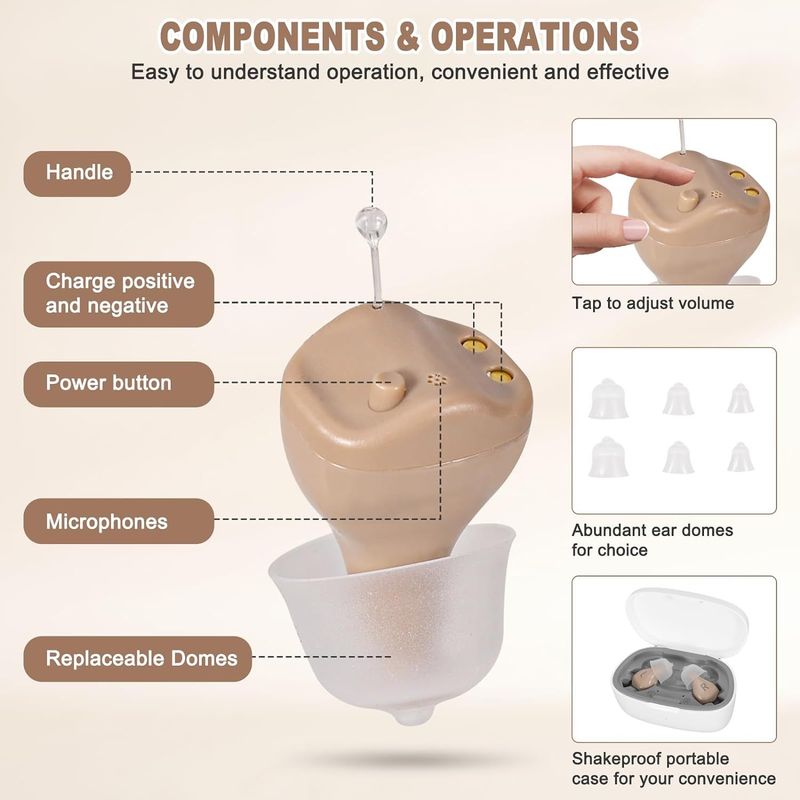 TWS nov predal za polnjenje digitalnega zmanjševanja hrupa, prenosni ušesni nevidni ojačevalnik zvoka za slušni aparat_voghion.com