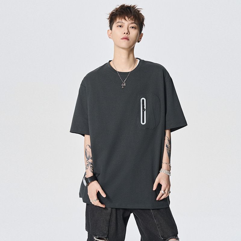 2025d Desang Men's Short T-Shirt Summer New American Style Loose Breathable Half Sleeve Plus Size Ice Silk Top_voghion.com