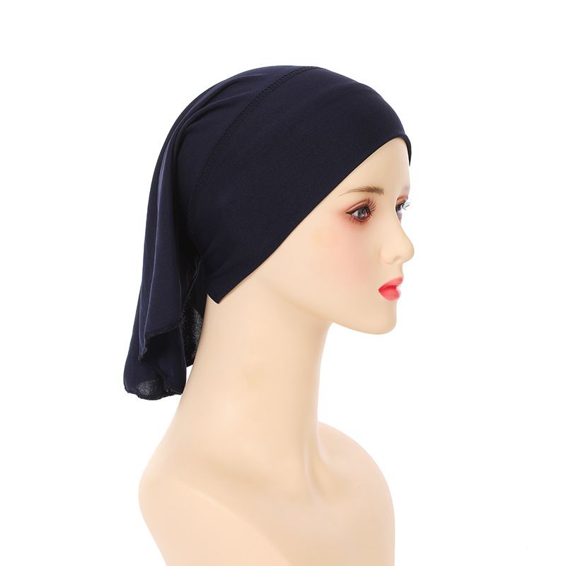 Muslim hat Multi-color breathable smooth wide hat with long tail bottom hat tube hat bandana hat_voghion.com