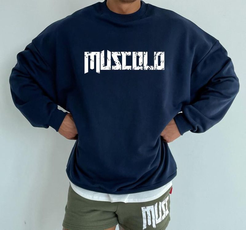 Sonbahar ve Kış Yuvarlak Yaka Fitness Koşu Antrenmanı, Uzun Kollu Alt Gömlek, Brother Pamuklu Spor Sweatshirt, Erkek_voghion.com