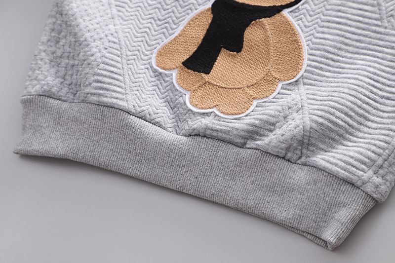 Kinder kleidung set, männer schals, bär textur pullover, solide farbe sport hosen, frühling und herbst mädchen neue_voghion.com
