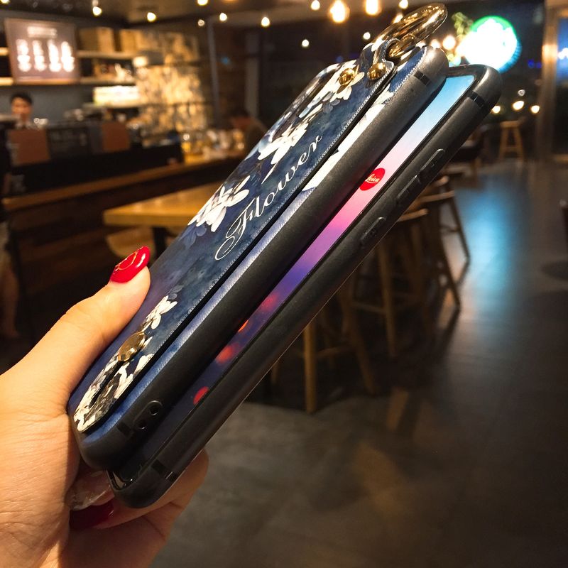 Custodia protettiva antiurto per telefono TechGlobe Embossed Magnolia compatibile con 11 Pro con anello, copertura completa, 17 Air, silicone_voghion.com