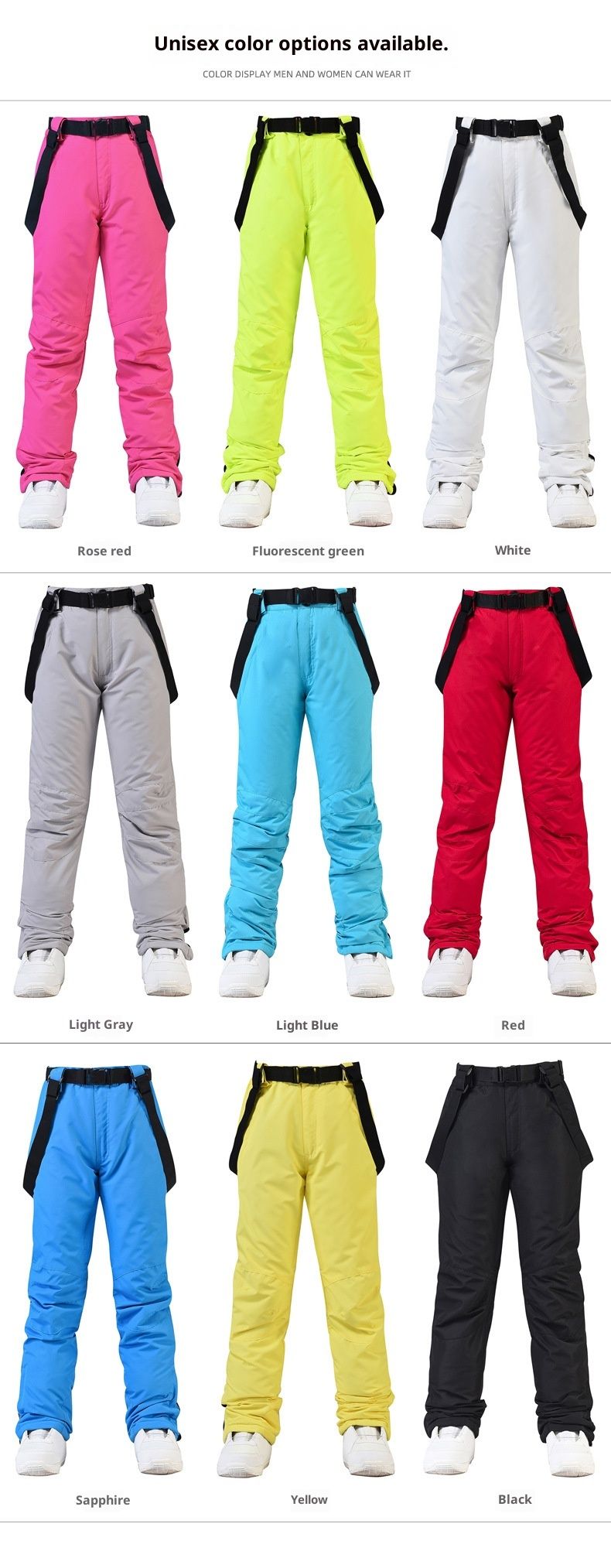 001 Women's Men's Winter Outdoor Jacket Pants Snowboard And Snow Ski Suit New Model_voghion.com