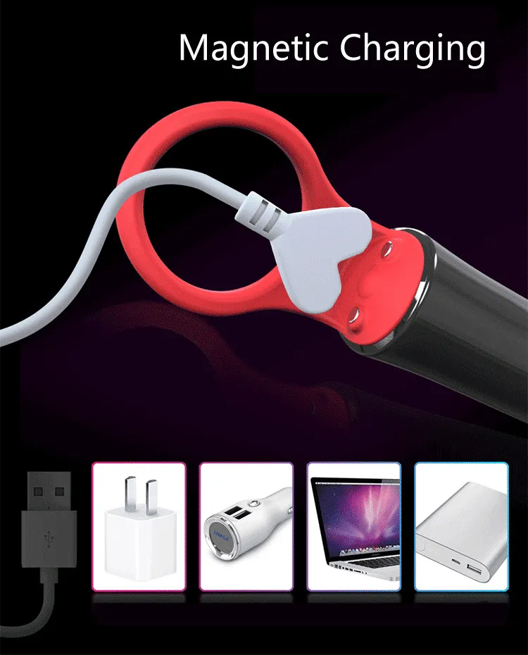 Vibratore Meselo a 12 modalità con potente anello di trazione, mini vibratore a forma di rossetto con ricarica magnetica_voghion.com