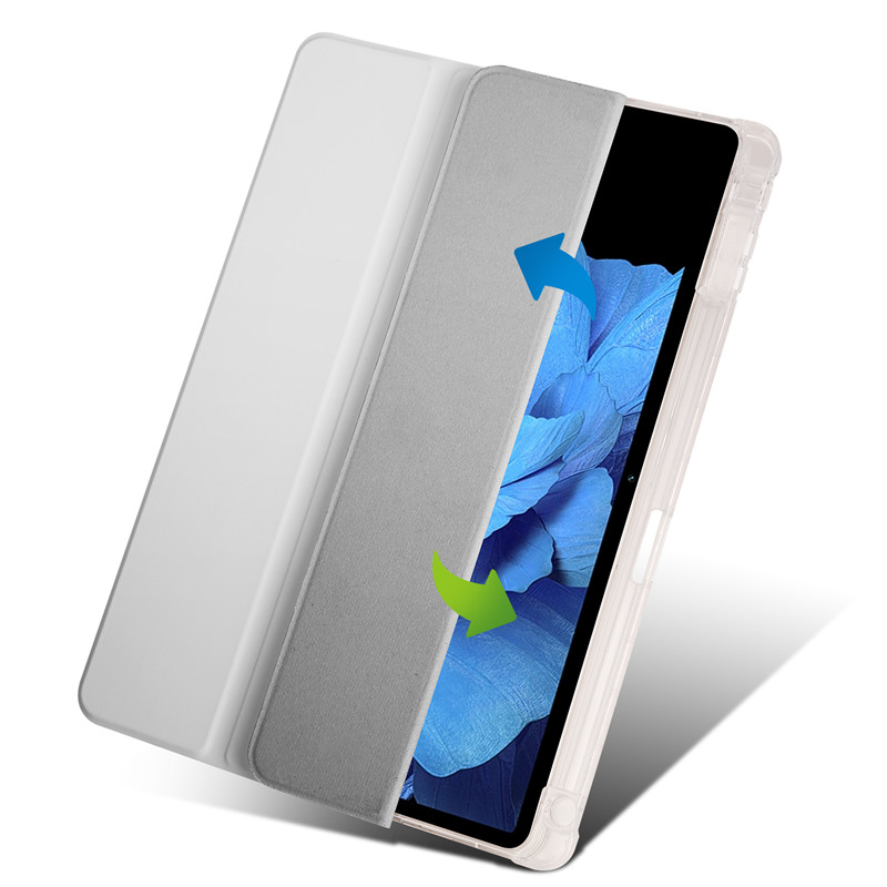 For Vivo Pad Tablet Case 2022 11 inch Tri Fold Solid PU Leather Soft TPU Back Shell For Vivo Pad 11 Cover With Pen Slots Funda_voghion.com