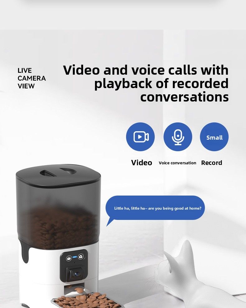 Slimme voerbak voor huisdieren met wifi-verbinding: volledig automatische, getimede en kwantitatieve voeding voor honden en katten_voghion.com