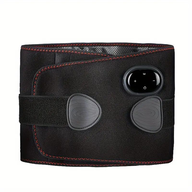 1 pz massaggiatore, cintura riscaldante lombare elettrica, regolazione multi-marcia, tutore per massaggio termico portatile, cintura di supporto per la vita F_voghion.com