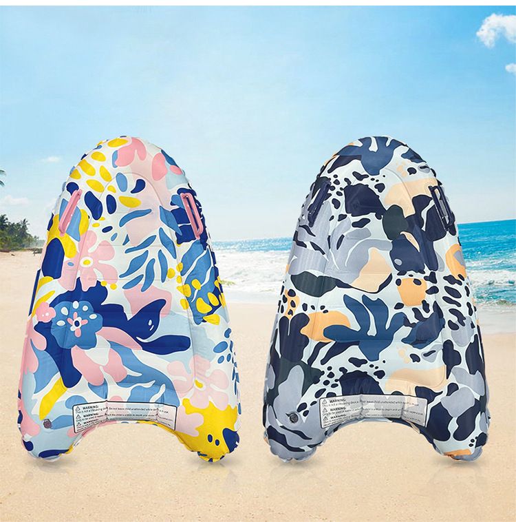 Kids Inflatable Surfboard Thickened Eco-Friendly PVC Water Slide Board With Handles Portable Non Toxic Max 150lbs Includes Repair Kit Carry Bag_voghion.com