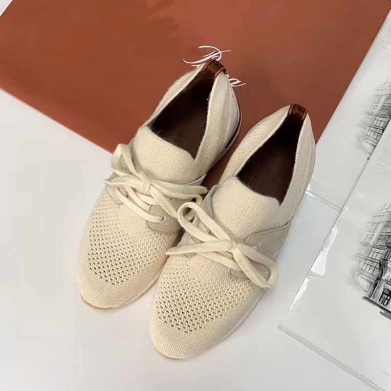 Sock For Women 2023 New Cashmere Lace Up Fly Weave Comfortable Casual Sports Versatile Travel Running Shoes Large Size_voghion.com