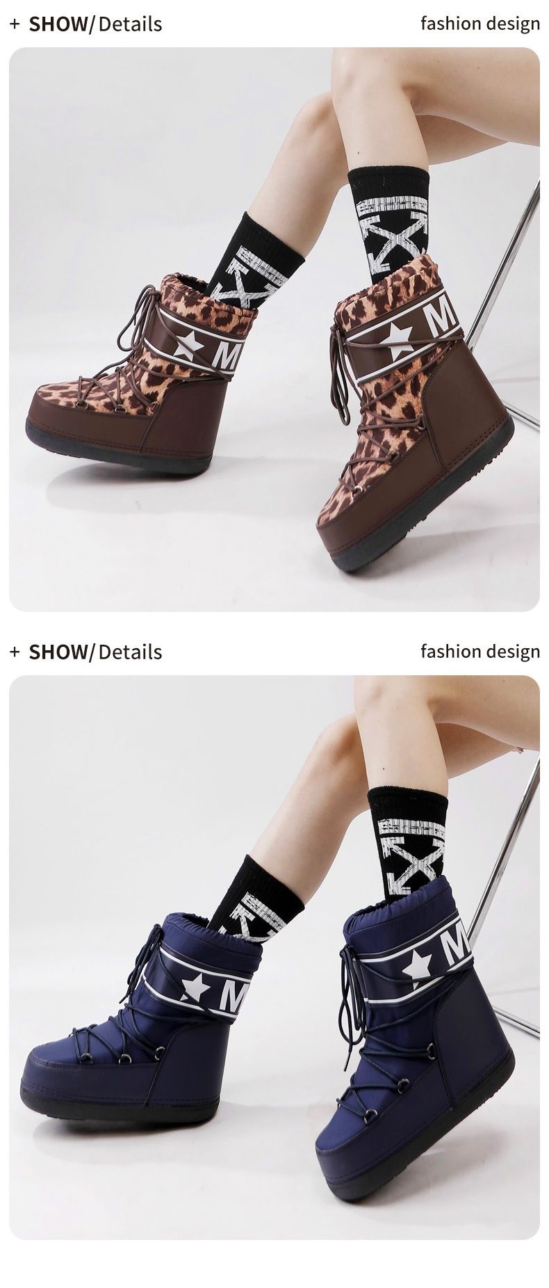 Voyage Walking In Series Cross-Border Trade Space For Women Winter Travel Ski Waterproof Non-Slip Mid-Calf Snow Boots_voghion.com