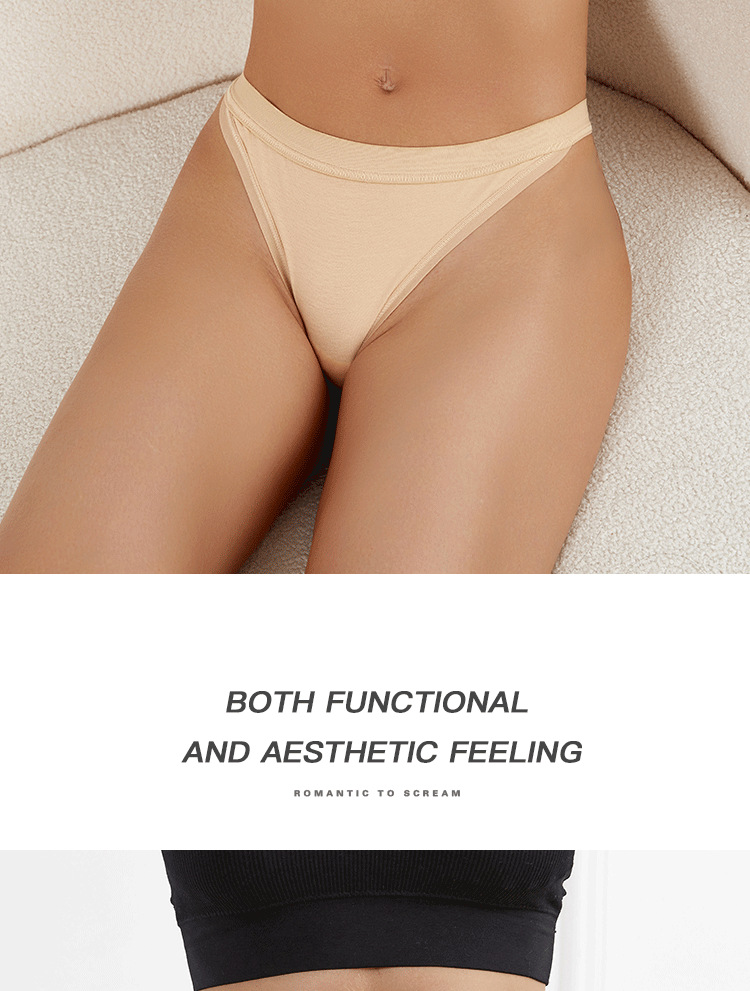 women's cotton thong underwear women's low waist T-shape briefs panties _voghion.com