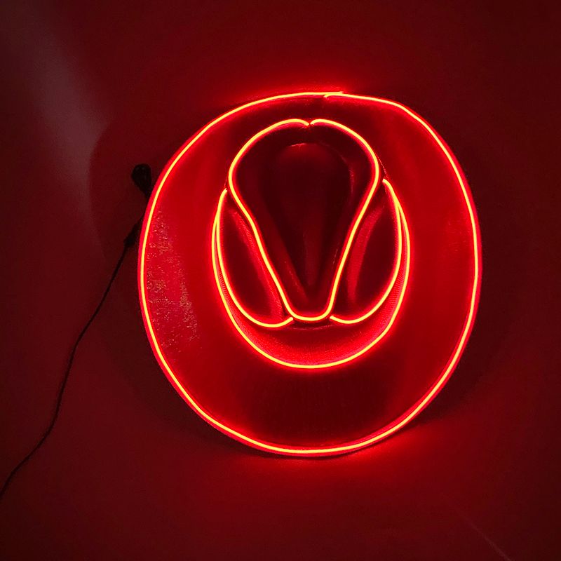 Heißer Verkauf LED Perlglanz Cowboy mit Lichtern Western Cowgirl Hut Geburt Halloween, Wired, Holi Mode Cool Sommer Meer_voghion.com