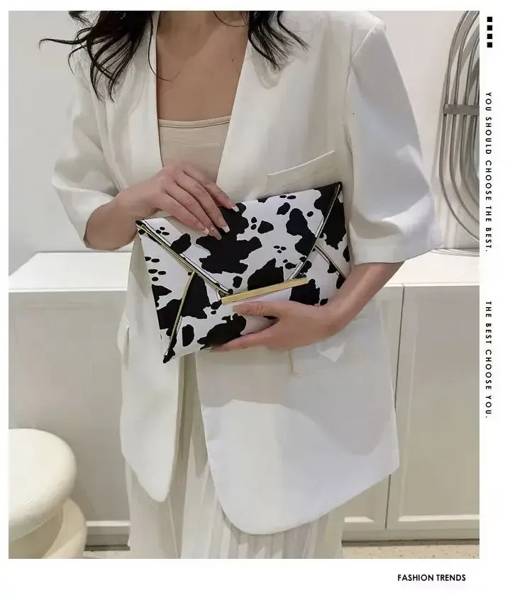 Borse a tracolla da donna alla moda, con stampa leopardata, zebra e mucca, in morbida pelle PU, di grande capacità, da sera._voghion.com