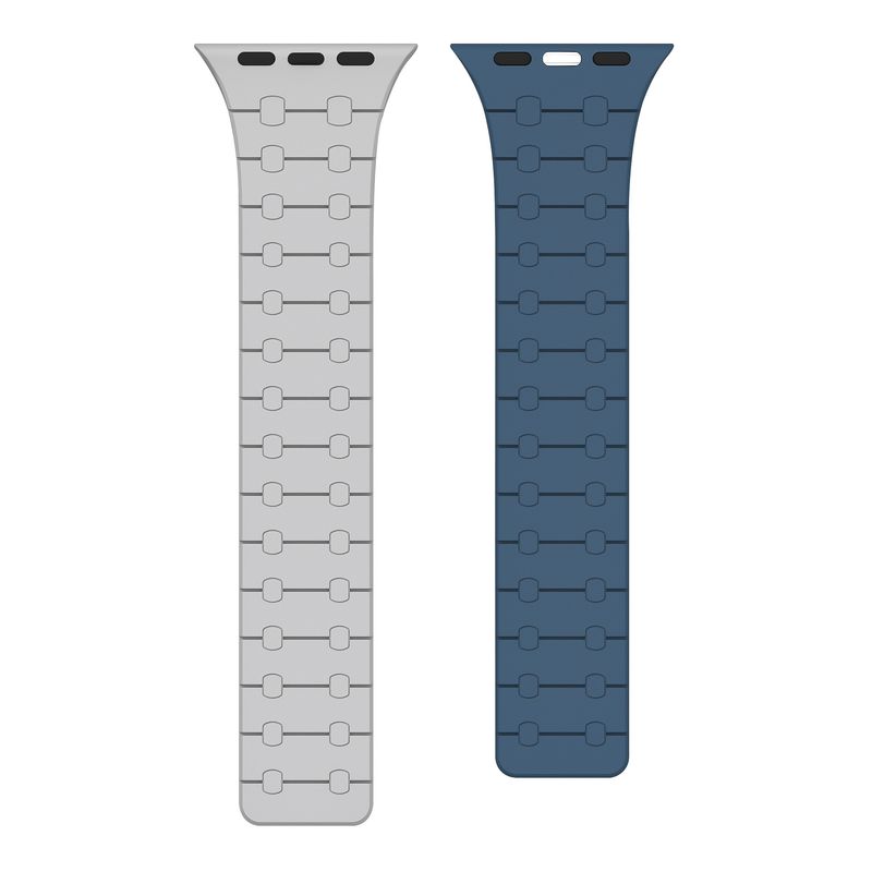 Ισχύει για AppleWatch Applewatch 987654 Iwatch Ultra Μαγνητικό λουράκι σιλικόνης με αντίθεση χρώματος_voghion.com