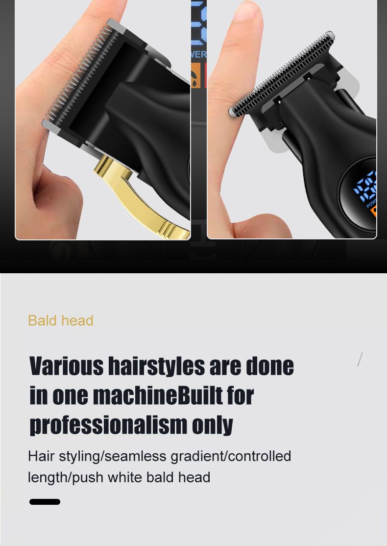T9 Professional Hair Clipper – Ultra-Quiet (<36dB), Waterproof & Cordless For Bald Fades, Beard Trimming & Home Barbering (5 Configurations)_voghion.com