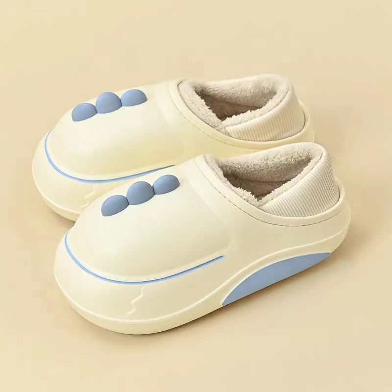 Pantofole in cotone impermeabili per donna, autunno e inverno 2025, calde per la casa, suola spessa, antiscivolo, per coppia_voghion.com