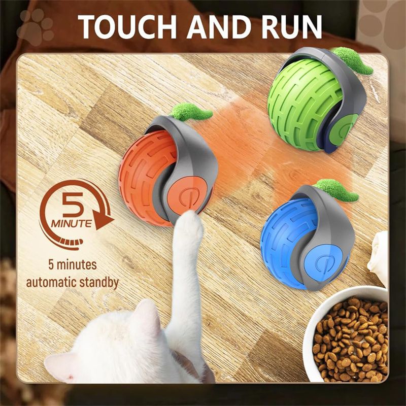 Giocattoli intelligenti per gatti, palline automatiche interattive, elettriche, rotanti, ricaricabili tramite USB, palline rimbalzanti in movimento, prodotti per gatti_voghion.com
