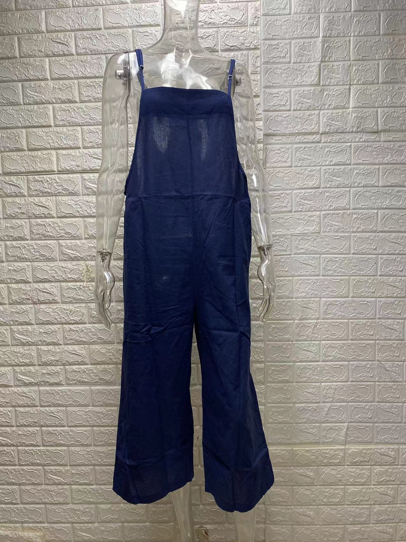 Women's clothing loose jumpsuit wide leg pants casual jumpsuit_voghion.com