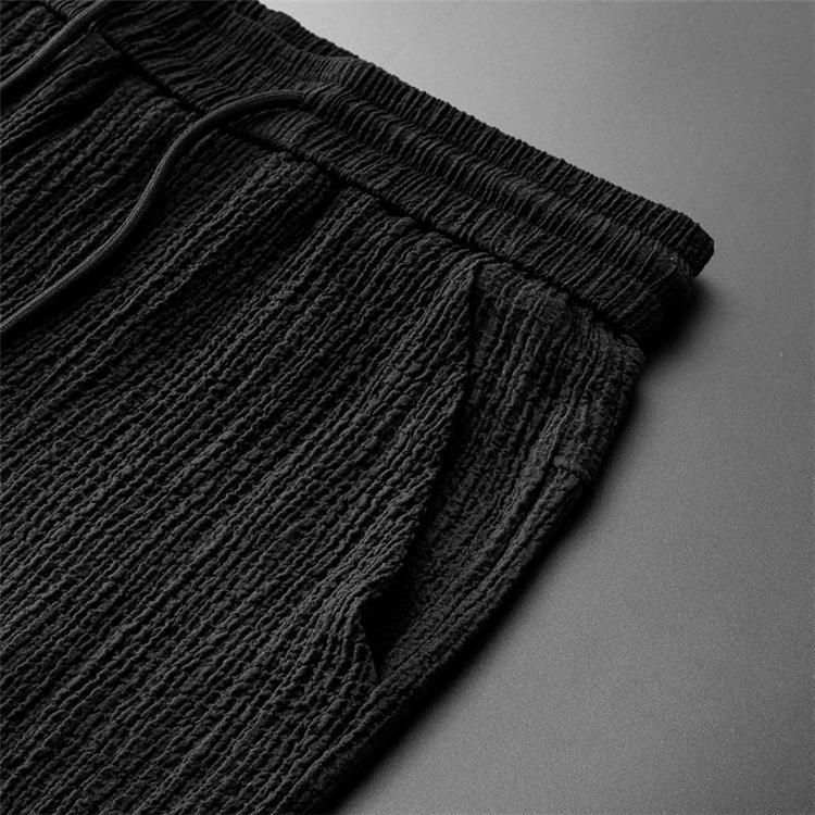 Ropa para hombre, camiseta de seda de hielo, traje deportivo informal de verano de alta gama de manga corta para hombre, camiseta de media manga con cuello en V y pantalón, traje de dos piezas_voghion.com