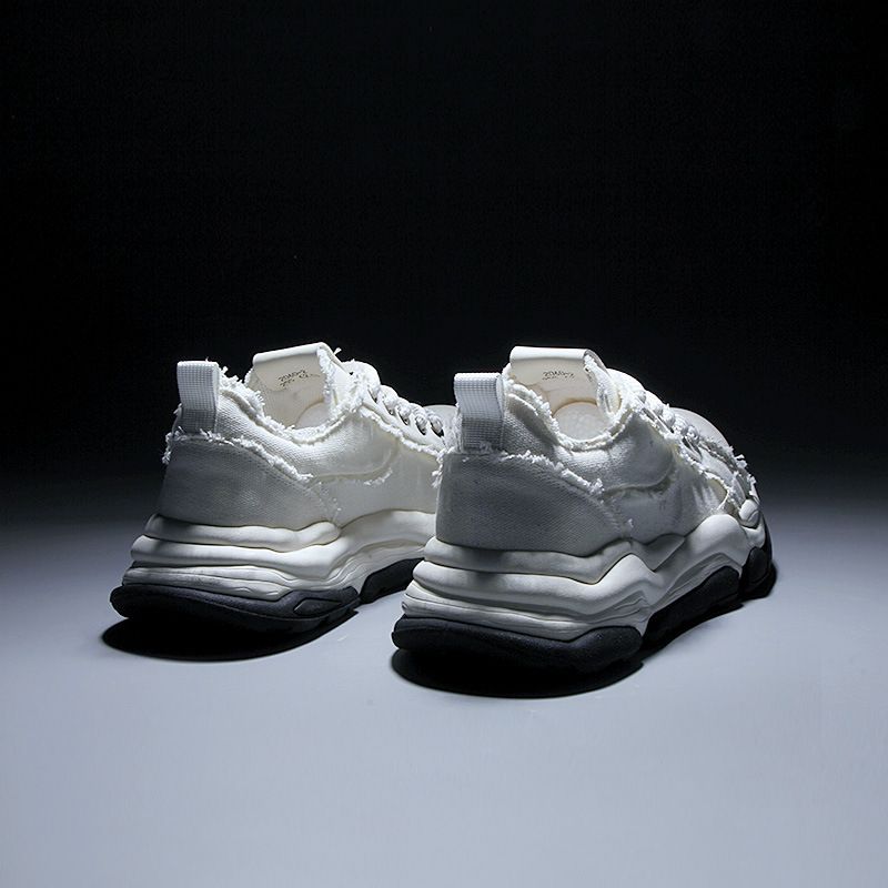 Zees Zees Zees European Style Spring New Thick Sole Fashion Personality Niche Versatile Casual Canvas Men's Big Toe Shoes_voghion.com