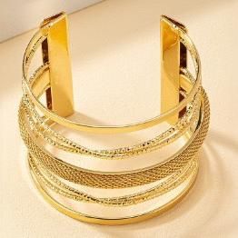 New Metallic Exaggerated Punk Hip-Hop Creative Bracelet Set_voghion.com